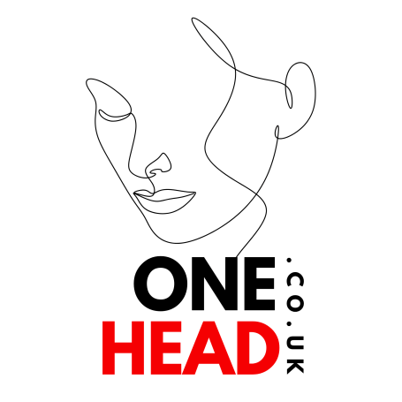 One-head-company-logo-red-black-sketch-face