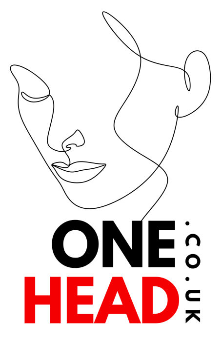 One-head-company-logo-red-black-sketch-face
